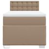 vidaXL Boxspringbett mit Matratze Cappuccino-Braun 90x190cm Kunstleder