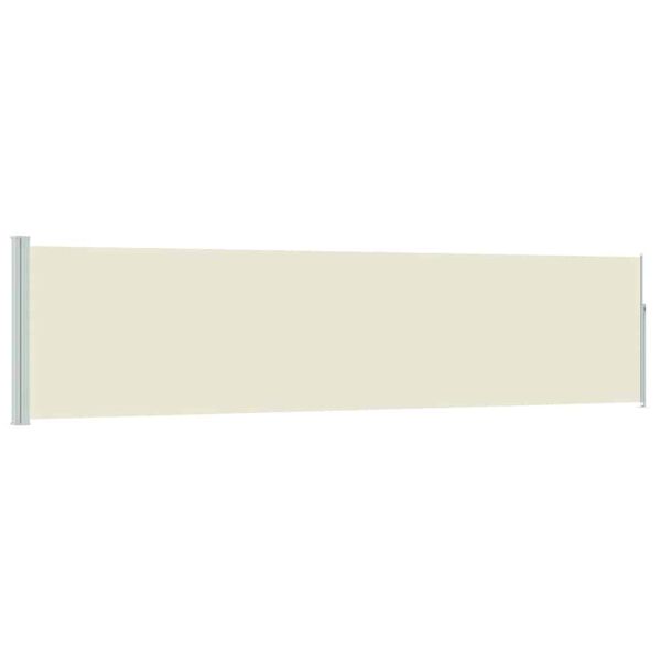 vidaXL Ausziehbare Seitenmarkise 120&times;500 cm Creme