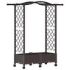 vidaXL Hochbeet mit Rankgitter und Dach Braun 124 x 40 x 129 cm PP