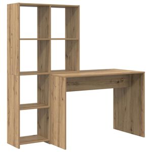 vidaXL Schreibtisch Artisan-Eiche 138,5 x 55 x 143 cm Holzwerkstoff