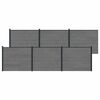 vidaXL Zaunelement 6 Stk. 1020 x 146 cm WPC und Aluminium Grau