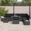 vidaXL Garten-Sofa-Set 9 pcs Schwarz Poly-Rattan