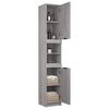 vidaXL Badschrank Grau Sonoma 32x34x188,5 cm Holzwerkstoff