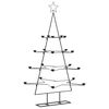 vidaXL Metall-Weihnachtsbaum für Dekorationen Schwarz 140 cm