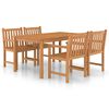 vidaXL 5-teiliges Garten-Ess-Set 150 x 90 cm Massivholz Teak