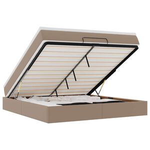 vidaXL Ottoman-Bett mit Matratze Cappuccino-Braun 180x200cm Kunstleder