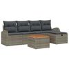 vidaXL Gartensofa-set 6 stk. Grau Poly-Rattan