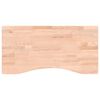 vidaXL Schreibtischplatte 80x(36-40)x2,5 cm Massivholz Buche