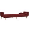 vidaXL Schlafsofa 2-Sitzer mit Hocker & 2 Kissen Weinrot Stoff