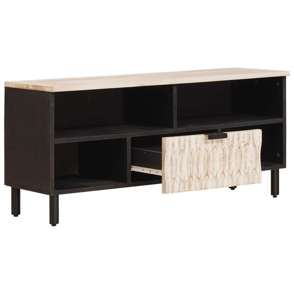 vidaXL TV-Schr&auml;nk Wei&szlig;e gewaschene Oberfl&auml;che 100 x 33,5 x 46 cm