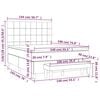 vidaXL Boxspringbett mit Matratze Hellgrau 140x190 cm Samt