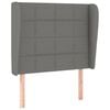 vidaXL Kopfteil mit Ohren Dunkelgrau 83x23x118/128 cm Stoff