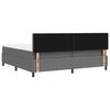 vidaXL Boxspringbett Hellgrau und Wei&szlig; 203 x 200 x 88 cm Cordstoff