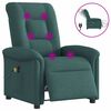 vidaXL Massagesessel Elektrisch Dunkelgr&uuml;n Stoff