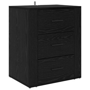 vidaXL Nachttisch Schwarz Eichen-Optik 35 x 50 x 60 cm Holzwerkstoff