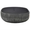 vidaXL Aufsatzwaschbecken Grau und Schwarz Oval 59x40x14 cm Keramik