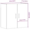 vidaXL Wandschrank Artisan-Eiche 60x31x60 cm Holzwerkstoff