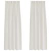 vidaXL Voile-Vorhang mit Vorh&auml;ngen 2 pcs Creme 225 x 140 cm Polyester