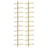 vidaXL Wand-Weinregale f&uuml;r 10 Flaschen 2 Stk. Golden Metall