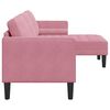vidaXL Sofa Set mit Kissen Rosa Polyester