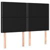 vidaXL Kopfteil Schwarz 144x5x118/128 cm Stoff