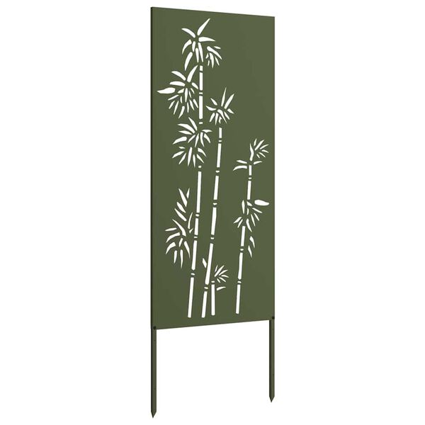 vidaXL Garten Sichtschutz-Leinwand Floral Olivgr&uuml;n 50 x 140 cm