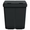 vidaXL Duo Mülleimer Anthrazit 2x25 L