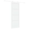 vidaXL Schiebet&uuml;r 78 x 211 cm Holzwerkstoff Wei&szlig;