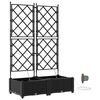 vidaXL Garten-Pflanzgef&auml;&szlig; 2 Stk. Schwarz 80 x 40 x 126 cm PP