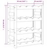 vidaXL Weinregal für 16 Flaschen Schwarz Massivholz Kiefer