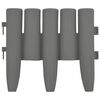 vidaXL Rasenkanten 36 Stk. Grau 10 m PP