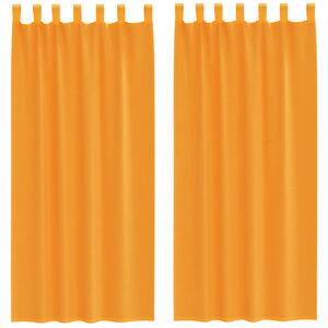 vidaXL Voile Vorh&auml;nge mit Schlaufen 2 Stk. Orange 140x225 cm