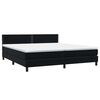 vidaXL Boxspringbett mit Matratze & LED Schwarz 180x210 cm Samt