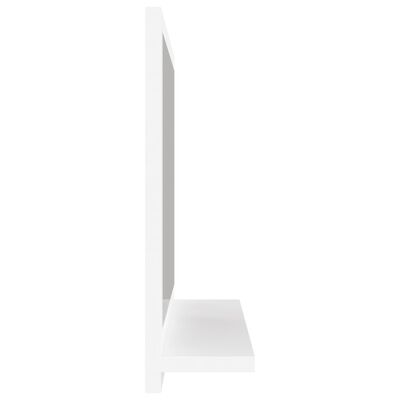 vidaXL Badspiegel Hochglanz-Weiß 40x10,5x37 cm Holzwerkstoff