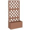 vidaXL Blumenkasten mit Rankgitter Braun 65x33x135 cm WPC
