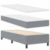 vidaXL Boxspringbett mit Matratze mit LED Hellgrau 90 x 200 cm Stoff