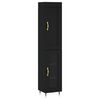 vidaXL Highboard Schwarz 34,5x34x180 cm Holzwerkstoff