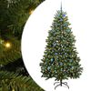 vidaXL K&uuml;nstlicher Weihnachtsbaum Gr&uuml;n 210 cm PVC und Metall