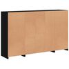 vidaXL Sideboards mit LED-Leuchten 3 Stk. Schwarz Holzwerkstoff
