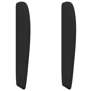 vidaXL Kopfteil Ohr Schwarz 80 x 23 x 6 cm Stoff