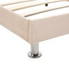 vidaXL Bett mit Matratze Beige Stoff 140 x 200 cm