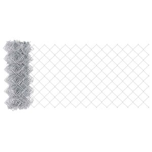 vidaXL Maschendrahtzaun 10 x 0,6 m Verzinkter Stahl Silber
