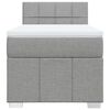 vidaXL Boxspringbett mit Matratze Hellgrau 80x200 cm Stoff