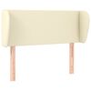 vidaXL Kopfteil mit Ohren Creme 103x23x78/88 cm Kunstleder