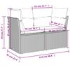 vidaXL Gartensofa mit Kissen 2-Sitzer Beige Poly Rattan