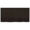 vidaXL Tischplatte Dunkelbraun 120x60x(2-4)cm Massivholz Eiche