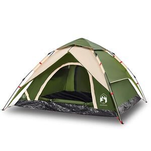 vidaXL Kuppel-Campingzelt 5 Personen Gr&uuml;n Quick Release