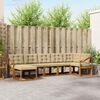 vidaXL Outdoor-Sofagarnitur mit Kissen 7 pcs Natur und Beige