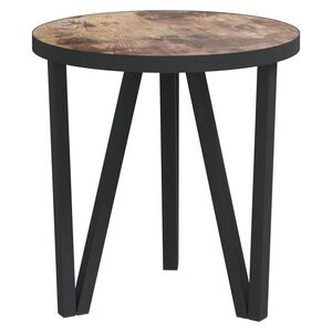 vidaXL Beistelltisch Schwarz und Gelb &Oslash;35 cm MDF