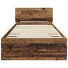 vidaXL Bettrahmen mit Kopfteil Altholz 90 x 190 cm Holzwerkstoff